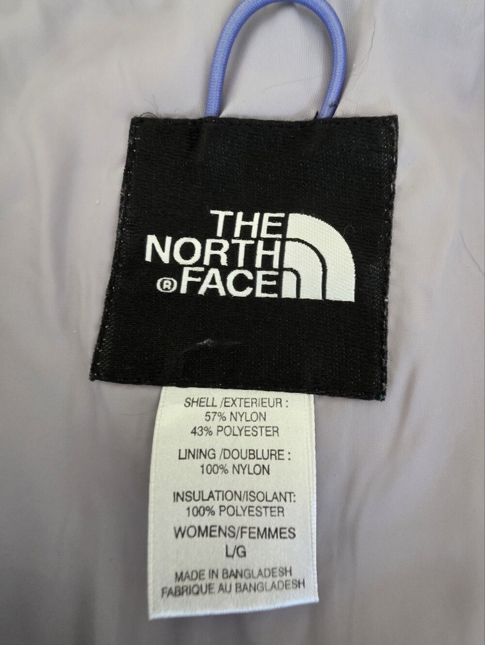 The North Face Periwinkle Blue Quilted Insulated Full Zip Jacket Size L - Picture 7 of 12